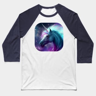 Glowing Astral Spirit Unicorn Baseball T-Shirt